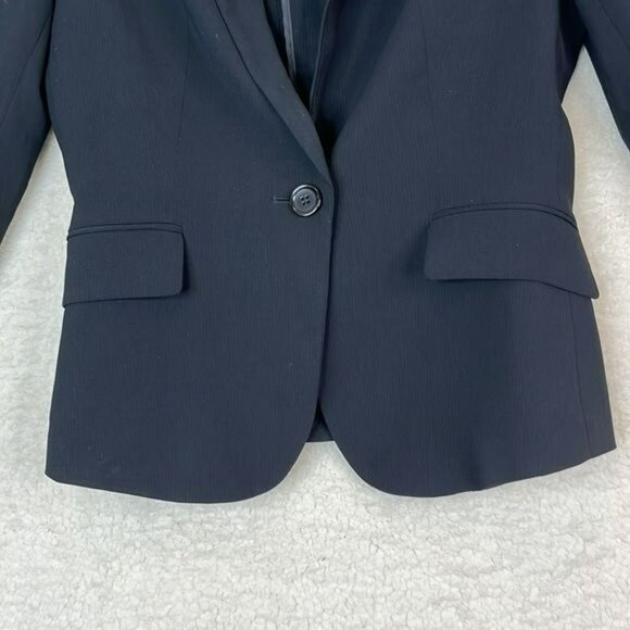 Emma James Womens Black One Button Blazer Suit Jacket SIZE 9 - Picture 7 of 9